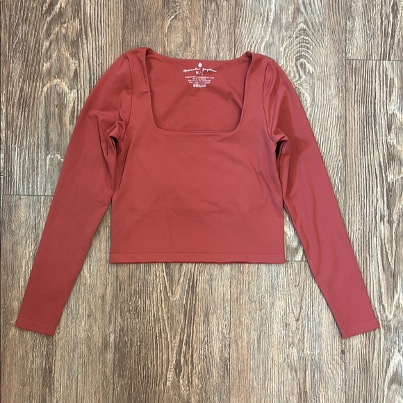 SPIRITUAL GANGSTER Shayla Seamless Long Sleeve in Rosewood Rose Women's Size M/L - Picture 1 of 9